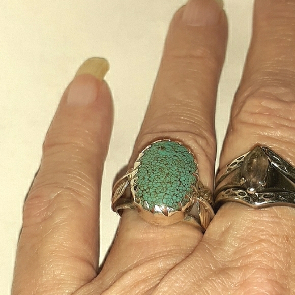 SOLD 💙 Navajo Design Feather Ring - Picture 8 of 12